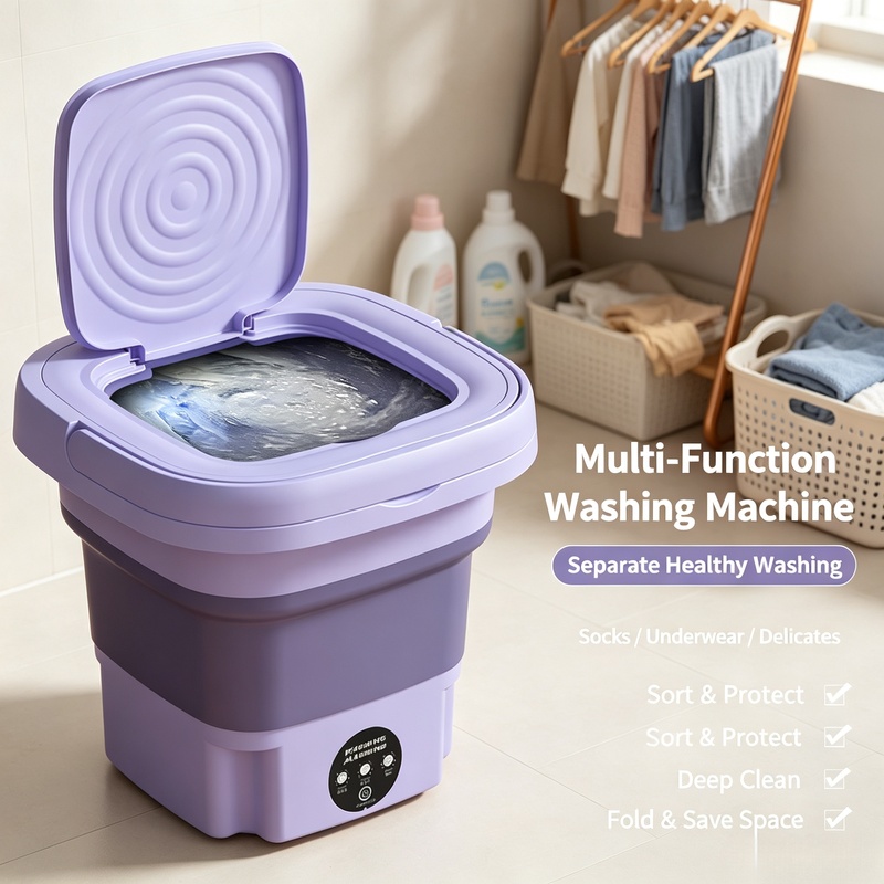 Small Appliances - Máquina de Lavar Portátil Dobrável Mini