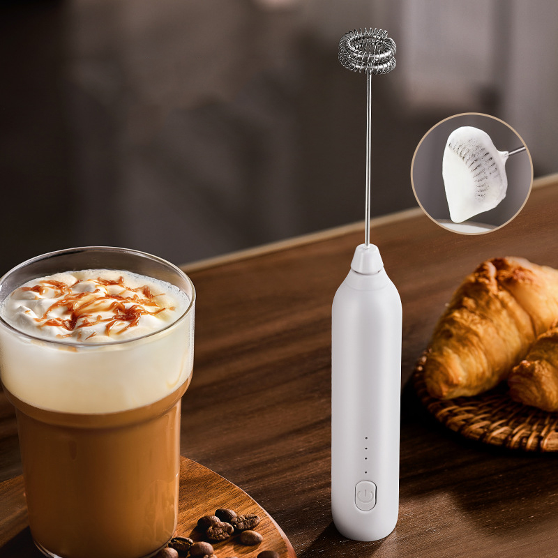 Electric Milk Frother Handheld - Batedor de Leite Elétrico para Café,