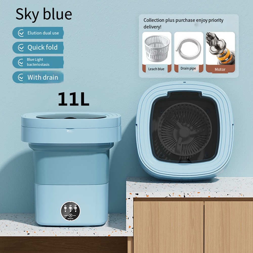 Small Appliances - Ultrasonic Folding máquina de lavar portátil,
