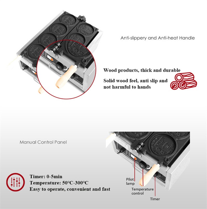4 pçs pequena moeda de ouro pã - Mini Waffle Maker Machine avaliação e preço