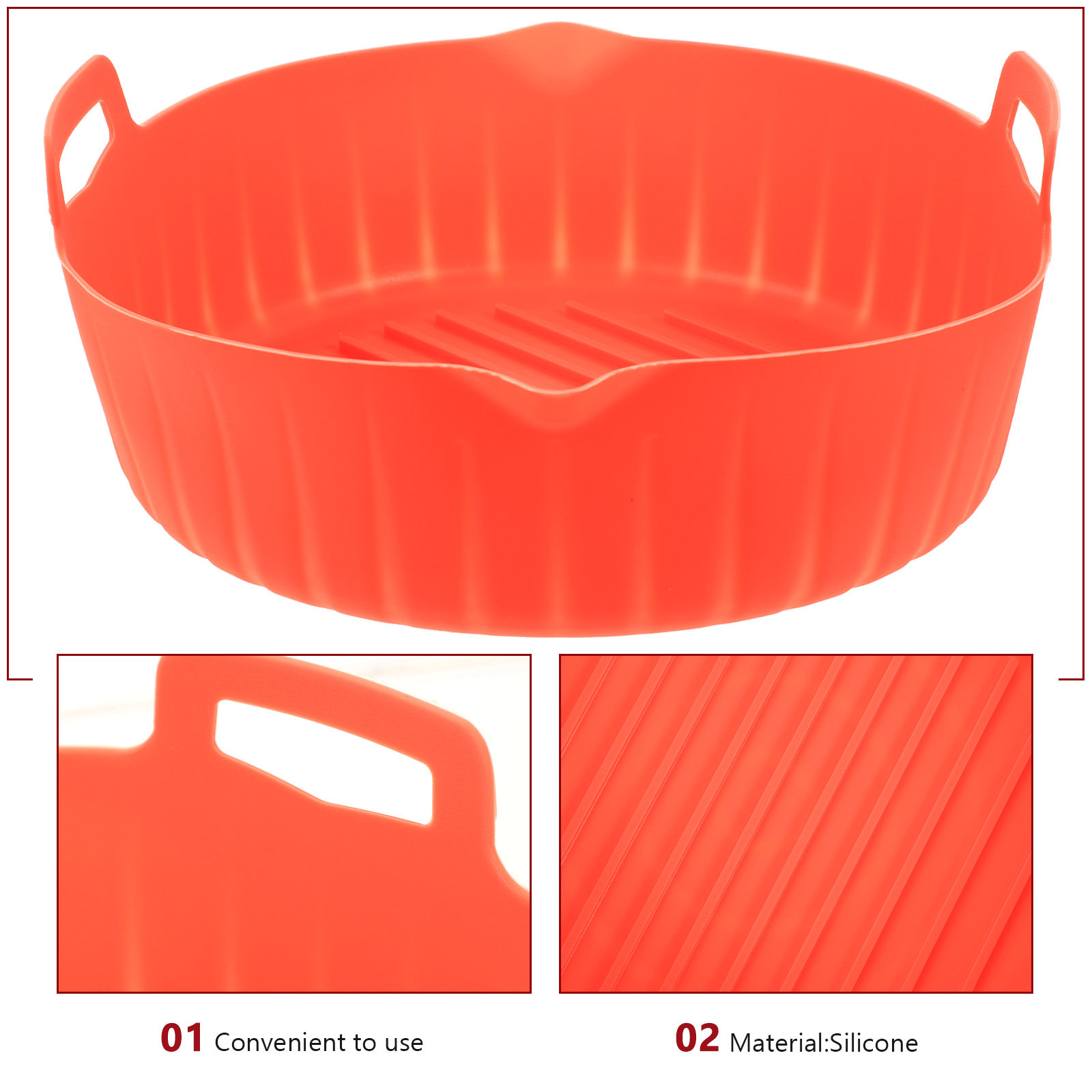 Panela de silicone redonda par - Air Fryer Silicone Pot Liner avaliação e preço